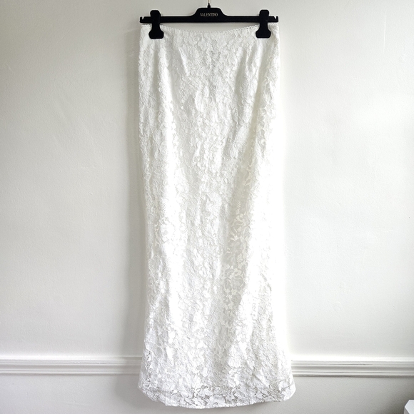 New Sans Faff Florence Elegant Wedding White Lace Maxi Skirt Large NWT - Picture 6 of 10